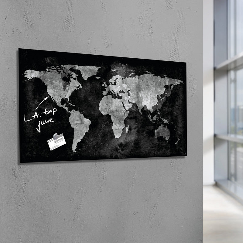 Sigel Whiteboard – 130 × 55 cm, Glas, magnetisch, Wandmontage, inkl. SuperDym-Magnetwürfel, Montagesatz