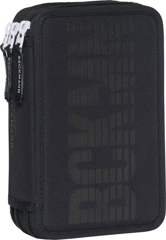 Beckmann Sport Jr. Etui Triple, gefüllt, 28-teilig – Schwarz – Kunststoff – 12 × 20,5 × 7 cm