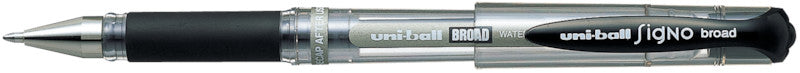 Uni-Ball Signo Gelschreiber – schwarz, 0,6 mm, dokumentenecht, wasserfest, Kappe, nachfüllbar