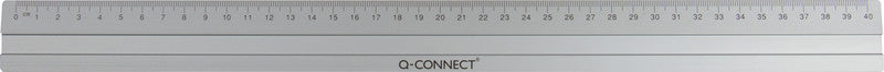 Q-CONNECT Wandtafel-Lineal 40 cm – Aluminium, Silber, Rutschfest