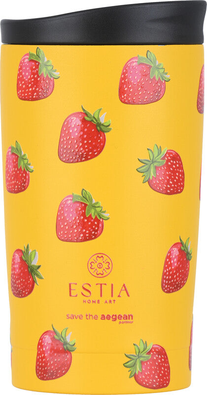 Estia Thermobecher – 3,5 dl – Edelstahl, isoliert, Schraubverschluss – Berry Bright
