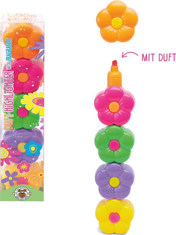 Trendhaus Textmarker Set 4 Farben – Keilspitze, 4 mm