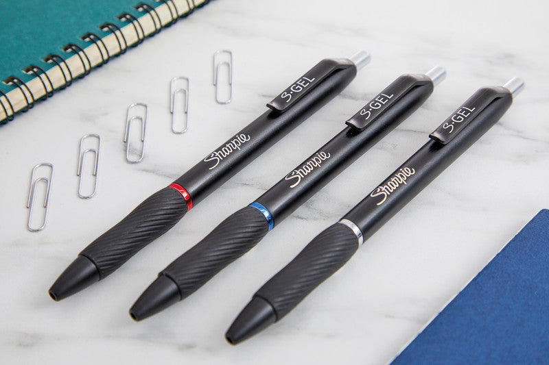 Sharpie Gelschreiber 3er Set – 3 Farben, 0,7 mm, schnelltrocknend, Druckmechanik