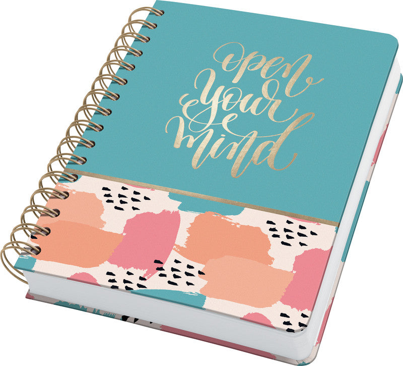 Sigel Notizbuch, punktkariert, Spiralbindung, Hardcover, 240 Seiten, perforiert, 120 g/m² – mehrfarbig