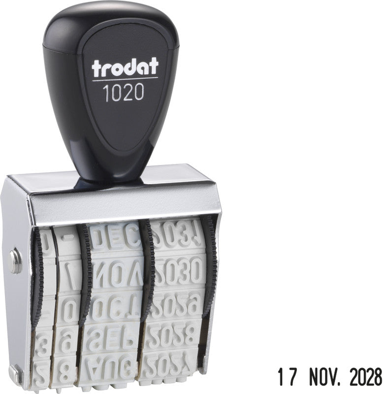Trodat Bänderdatumstempel – Motiv: Datum, Kunststoff, 32 × 5 mm, Italienisch, ohne Kissen