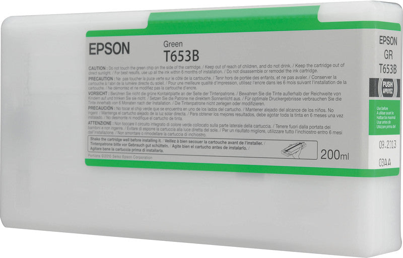 Epson Tintenpatrone T653B, Grün, 200 ml