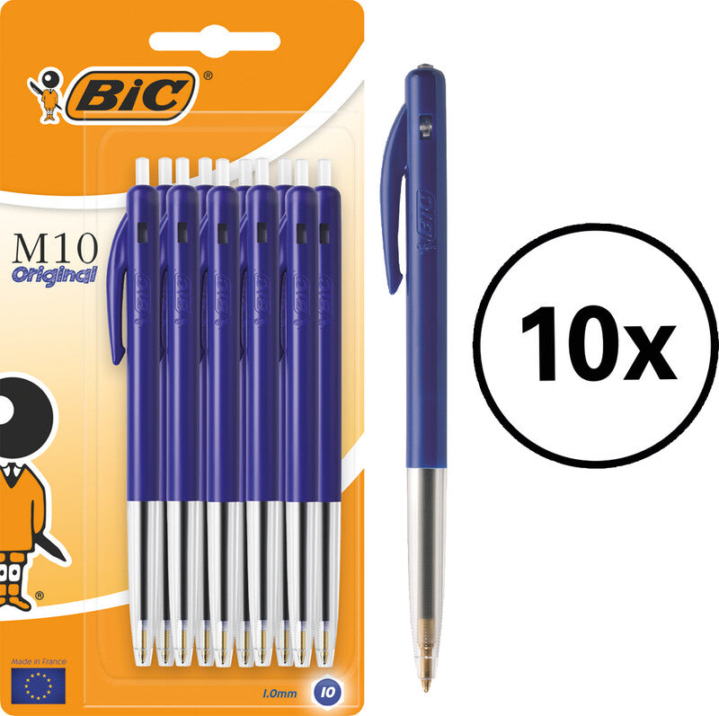 BIC Kugelschreiber – Blau, Kunststoff – 10 Stk.