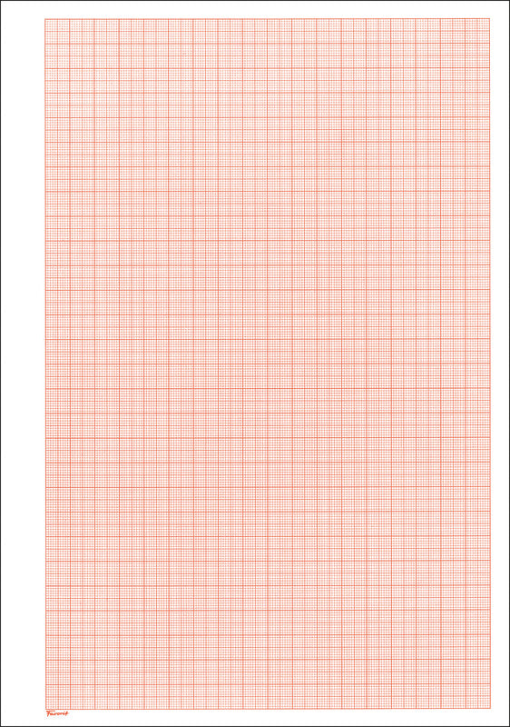 Favorit Millimeterpapier-Block A4 – Netz braun, einseitig, 80 g/m², 100 Blatt