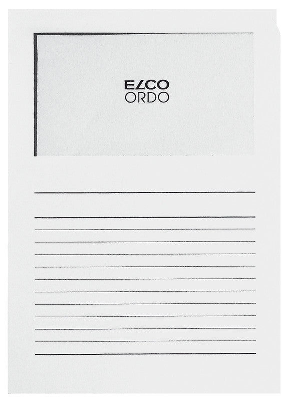Elco Sichtmappe A4 – Weiss, Papier, 100er-Pack