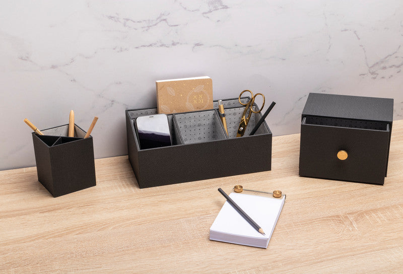 Exacompta Schreibtisch Organizer – für Smartphone, Notizbücher, Tablet – 280 × 150 × 115 mm