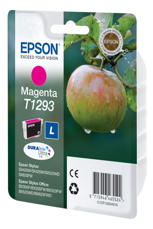 Epson Tintenpatrone T1293, Magenta – für Tintenstrahldrucker und Multifunktionsgeräte