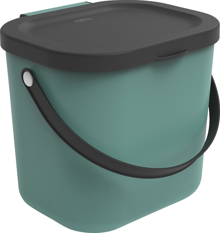 Rotho Recyclingbox Albula – 6 l – Kunststoff, rechteckig – Mistelgrün