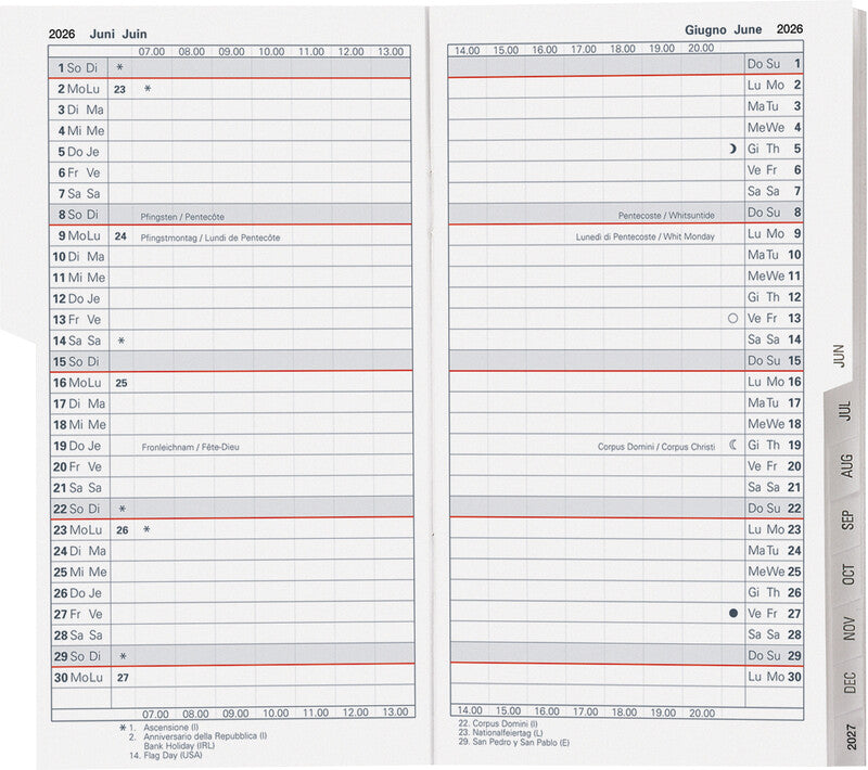 Biella Luzern Agenda – 1 Monat/2 Seiten, geheftet, 8,7 × 15,3 cm, 15 Monate Okt–Dez, 2026, salbeigrün, FSC