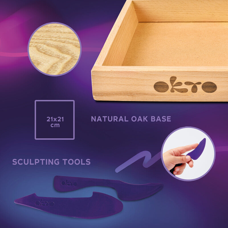 Okto Sensory Art – Modelliermasse-Set Little Worlds – ab 8 Jahren – 210 × 210 mm