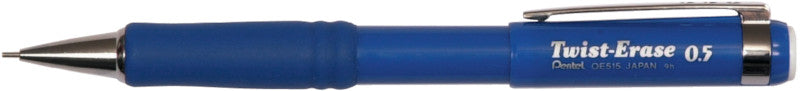 Pentel Twist-Erase Druckbleistift – 0,5 mm, Blau, inkl. Radierer