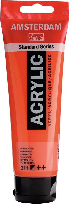 Royal Talens Amsterdam – Acrylic Standard – Acrylfarbe – Zinnober, 120 ml