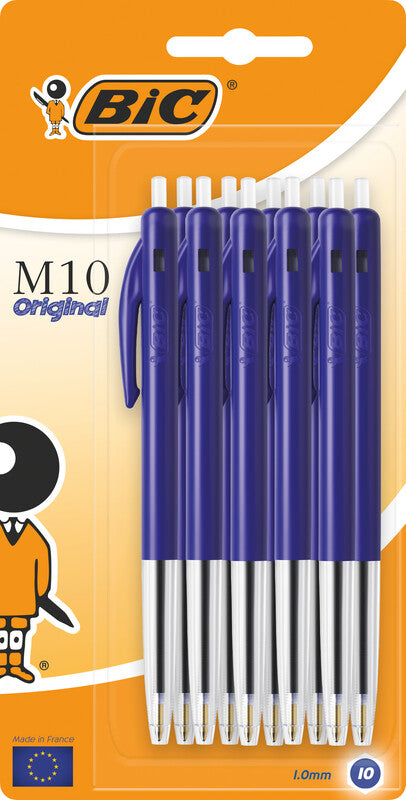 BIC Kugelschreiber – Blau, Kunststoff – 10 Stk.