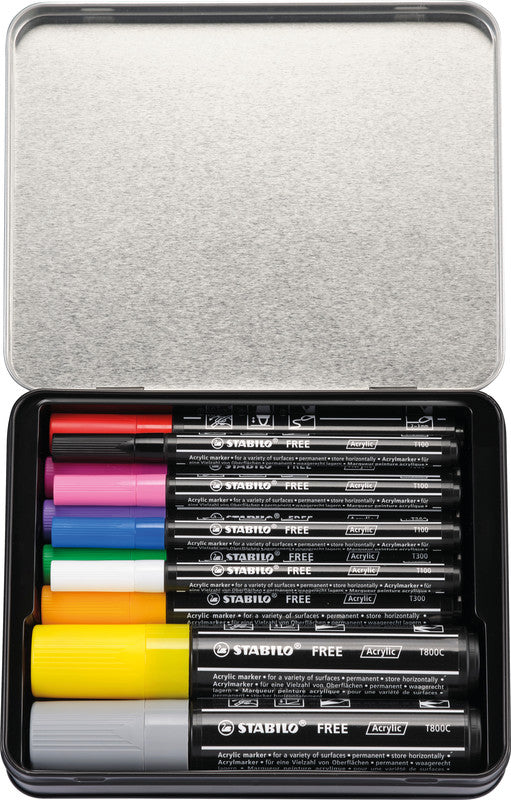 STABILO Acrylmarker – sortiert, 11-teiliges Set
