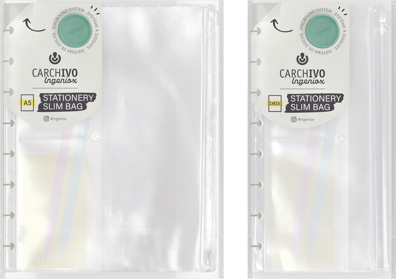 Carchivo Sichtmappe 110 × 215 mm – transparent, Kunststoff, glänzend, 200 µm