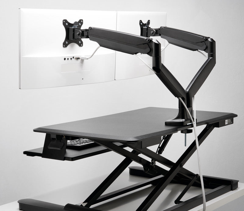 Kensington One Touch SmartFit – Monitorarm, 2 Monitore, Tischklemme, bis 34", VESA 75 × 75/100 × 100 mm, 9 kg