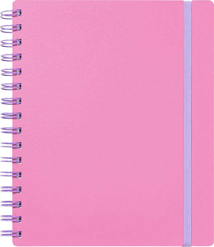 Kolma Collegeblock, Spiralbindung, 100 Blatt, 2-fach gelocht, perforiert, 70 g/m² – Pink/Violett