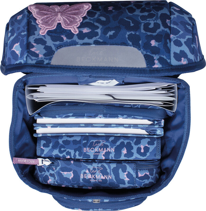 Beckmann Schulrucksack Plus Air – Cheetah – 20 l – aus recycelten PET-Flaschen