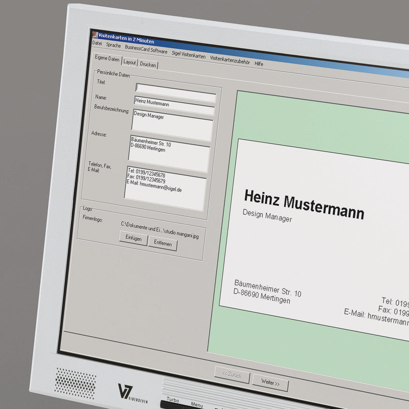Sigel Visitenkarten, 85 × 55 mm – A4, 10 pro Blatt – 100 Karten – FSC-zertifiziert, beidseitig bedruckbar