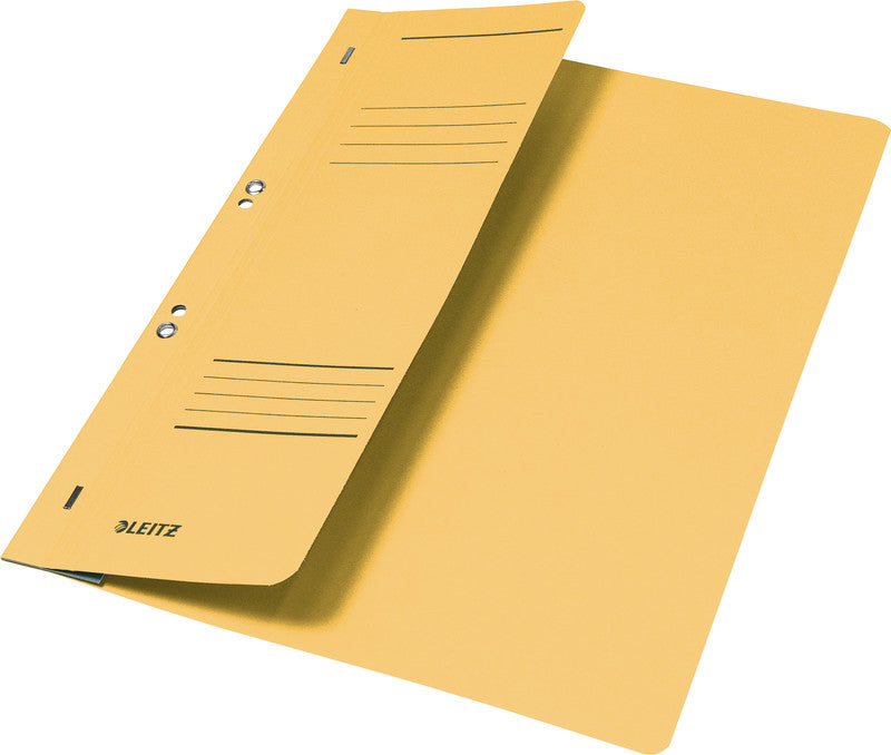 Leitz Schnellhefter – A4, Karton, Gelb, Beschriftungslinien, 250 g/m², 1 Stk.
