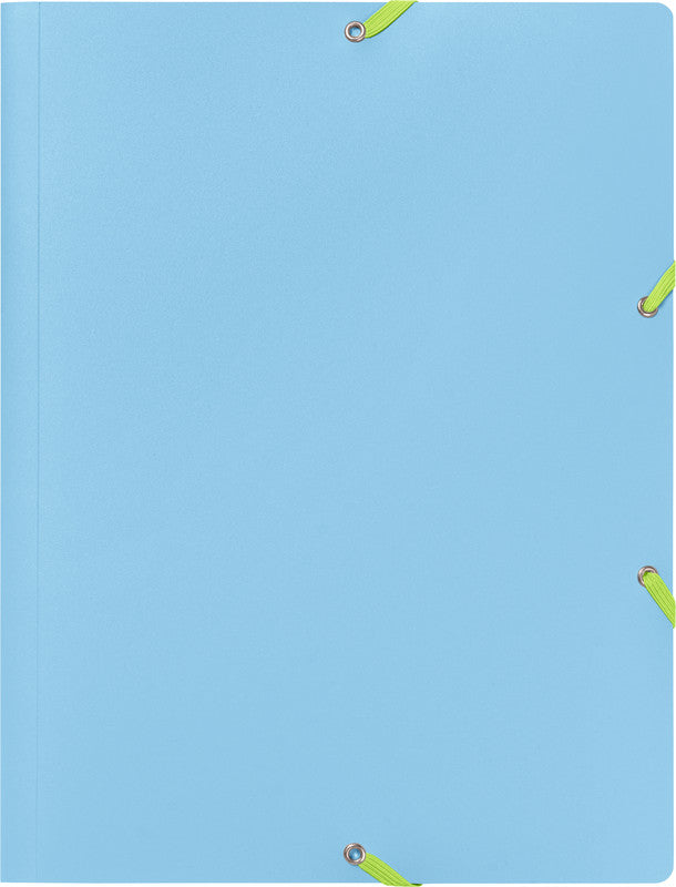 Kolma Sammelmappe für A4, Kunststoff, blau/grün, mit Gummizug