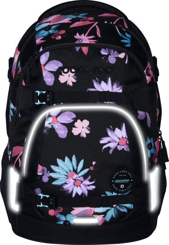 Coocazoo Rucksack Mate – Floral Artnight – 30 × 44 × 23 cm – recycelte Materialien