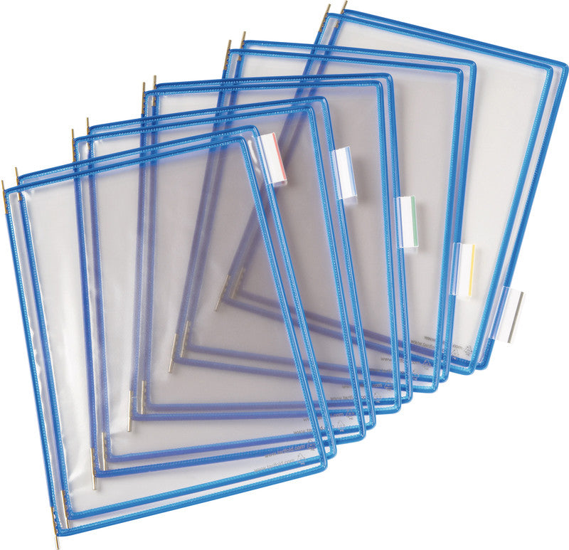 Djois tarifold Wandprospekthalter Drehtasche Standard – für A4, 10 Fächer, transparent, Kunststoff, 230×345×4 mm