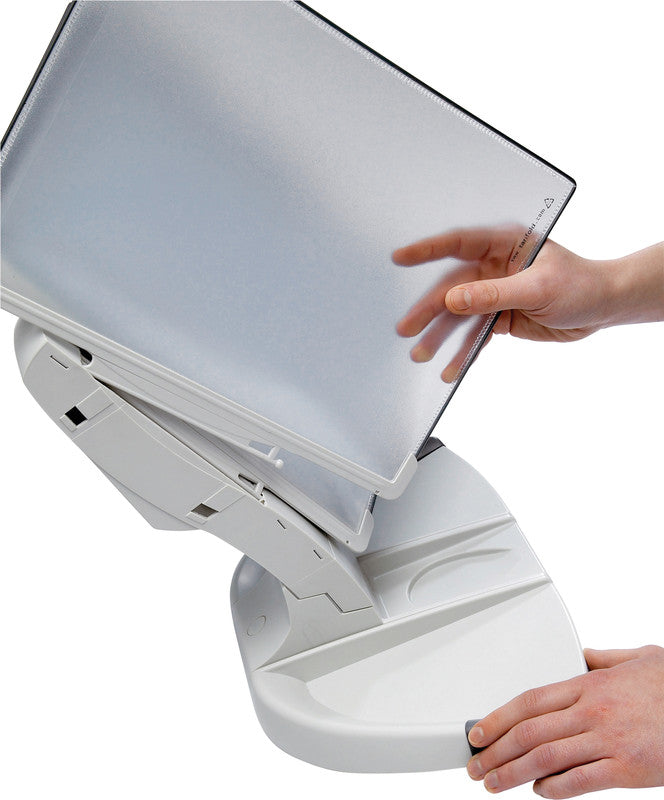 Djois tarifold Sichttafelsystem Tischständer – für A4, 10 Fächer, Grau, Kunststoff, 270×360×125 mm