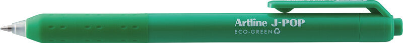 Artline J-Pop Eco-Green – Tintenroller-Set, Druckmechanik, 0,7 mm, farbig sortiert, 4er Etui