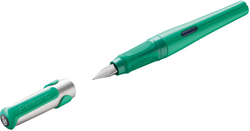 Pelikano – Federspitze L – für Linkshänder – Grün, Blau – Patronen