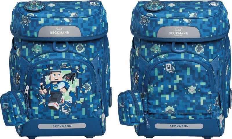 Beckmann Plus Air – Schulrucksack, Spider Escape, 20 l, 28×40,5×23 cm, mit Wendetasche
