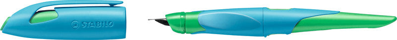 STABILO EASYbirdy – Federspitze M – für Rechtshänder – Himmelblau/Grasgrün, Blau – Patronen