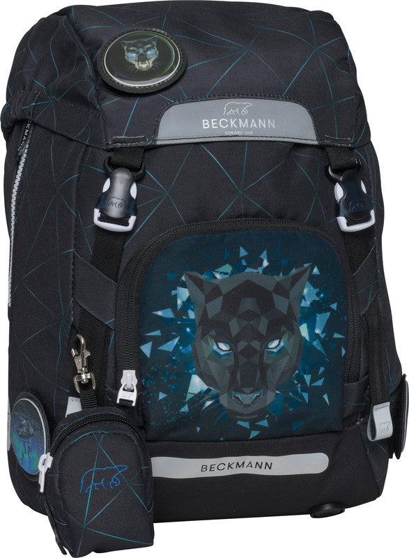 Beckmann Classic Schulrucksack 1st – 6-teilig – Panther – 24×37×25 cm – aus recycelten PET-Flaschen