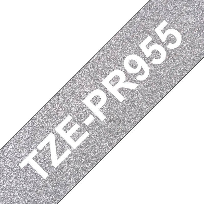 Brother Schriftband – 24 mm × 8 m, silber, weiss