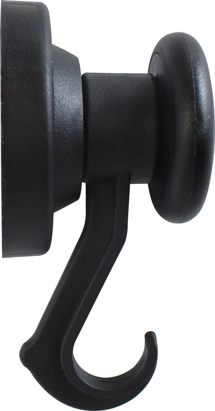 MAUL Magnet mit Karussell-Haken – ABS-Kunststoff, schwarz – 1er-Pack