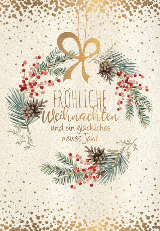 Kurt eulzer Weihnachtsgrusskarte – 75 × 108 mm – mit Umschlag, Text DE, Karton