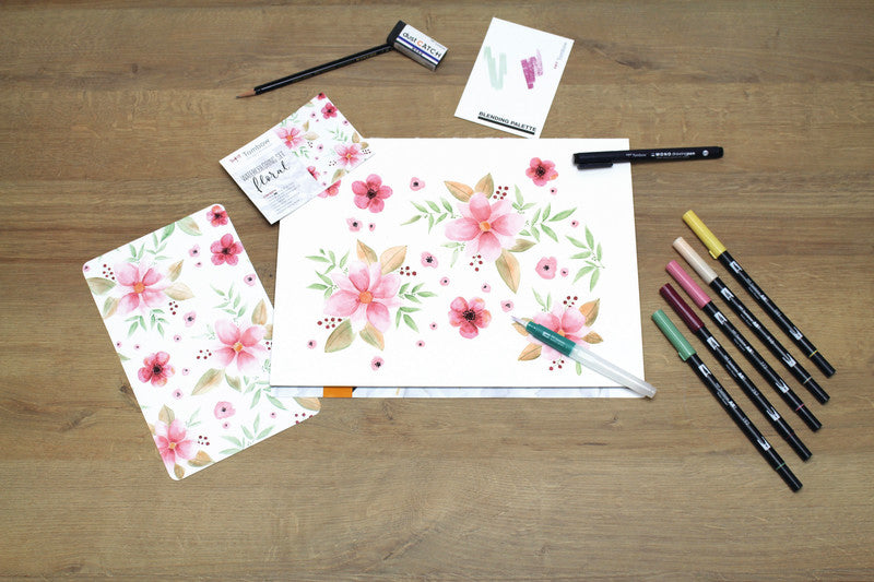 Tombow Handlettering Watercolor Set – 10-teilig – 5 ABT Dual Brush Pens