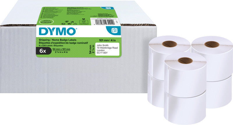DYMO Etiketten, 101 mm × 54 mm, weiss, Papier, permanent, für LabelWriter 320, Turbo 330, 400er Serie und andere