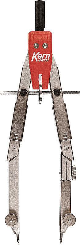 Kern scola Zirkel – Schenkellänge 17 cm, Radius 16,5/28,5 cm, Schnellverstellung, Verlängerungsstange