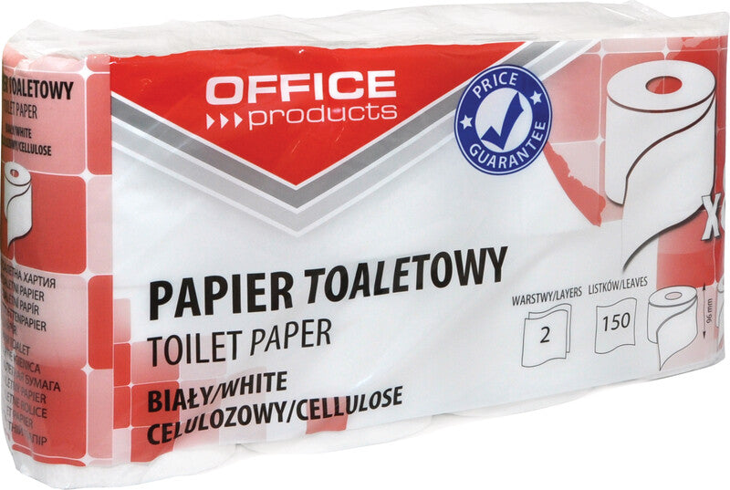 Office products Toilettenpapier – 100 × 96 mm, für alle konventionellen Toilettenpapierspender – 8 Rollen