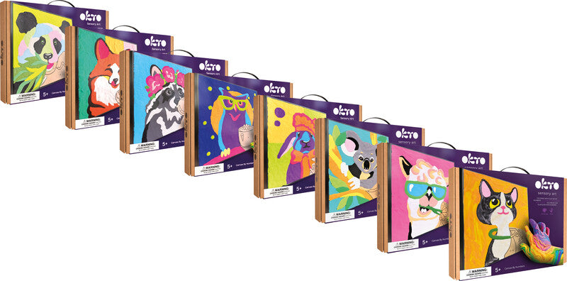 Okto sensory art Air Clay Malen nach Zahlen – Modellier- & Malset, Lama, 29 × 29 cm
