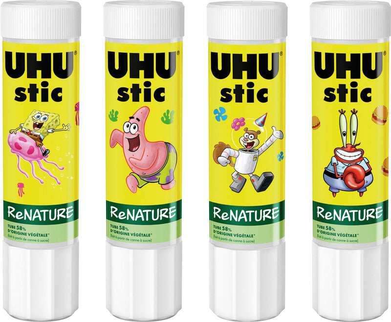 UHU Klebestift – stark, transparent, lösemittelfrei, schnelltrocknend, 21 g, zum Basteln