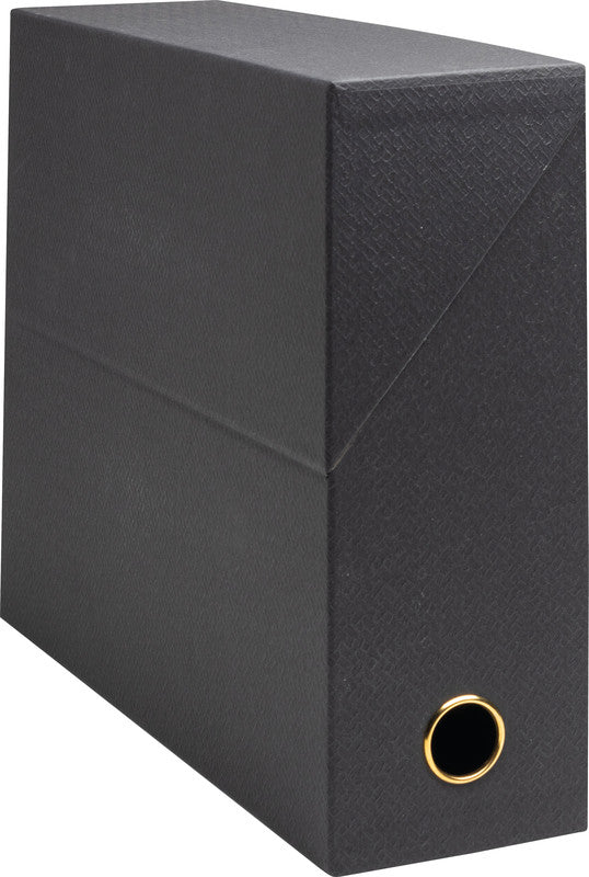 Exacompta Office by Me Archivschachtel A4+ – mit Griffloch, 255 × 340 × 90 mm, schwarz, Karton