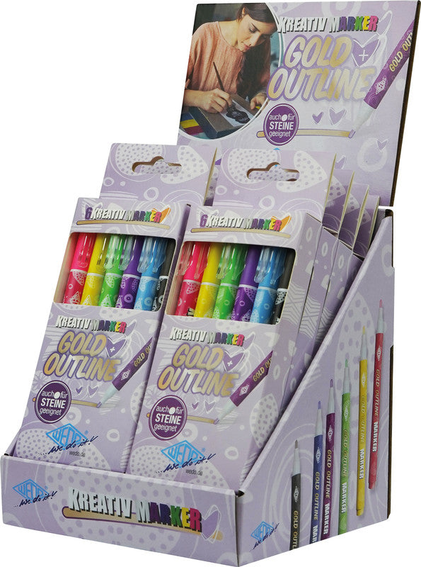 Wedo Kreativmarker für Permanent-Marker – mehrfarbig, 6er Set