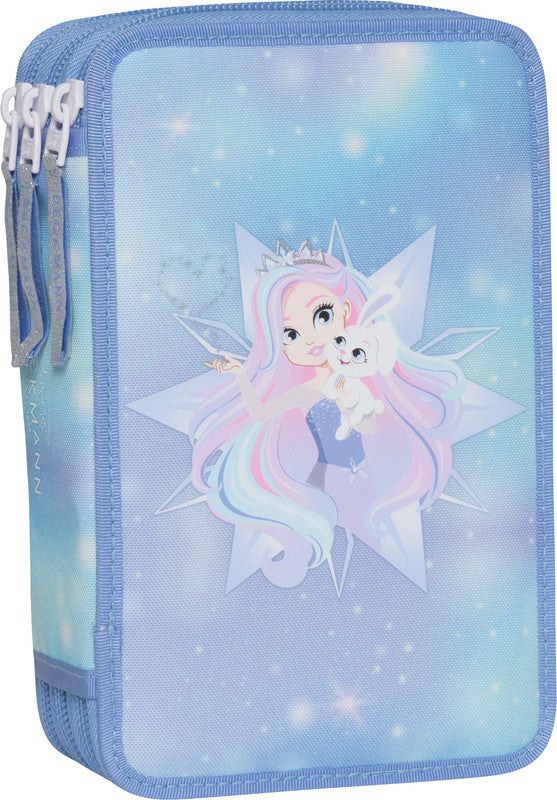 Beckmann Klassisches Dreifach-Etui, gefüllt, 27-teilig – Star Princess – Kunststoff – 13 × 20,5 × 7 cm