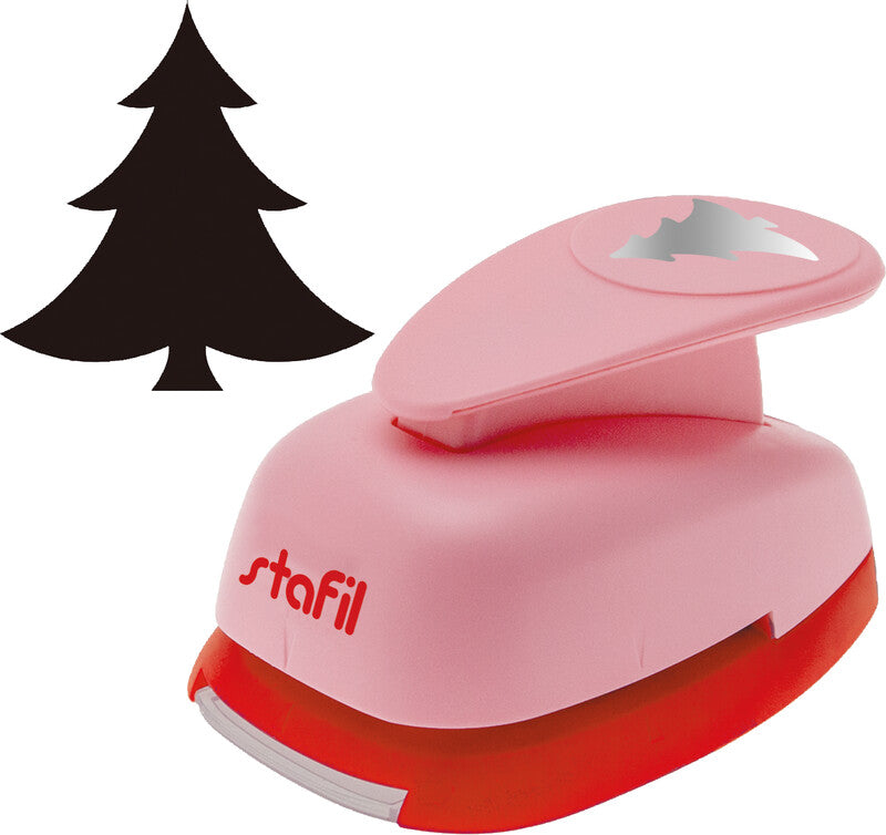 Stafil Motivstanzer L Tannenbaum Ø 33 mm, Kunststoff, Rosa